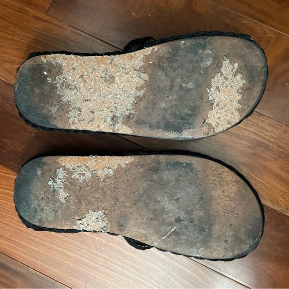 Clergerie Paris black raffia platform slides size 38 - Picture 5 of 5
